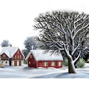 Snowy Winter Town Png 73 PNG image