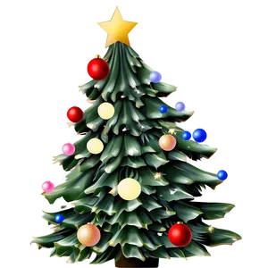 Snug Christmas Tree Art Png 06252024 PNG image