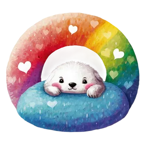 Snuggly Rainbow Png 06252024 PNG image