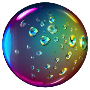 Soap Bubble With Vivid Colors PNG Opd PNG