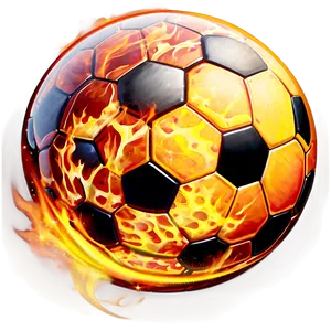 Soccer Ball On Fire Png Sih PNG image