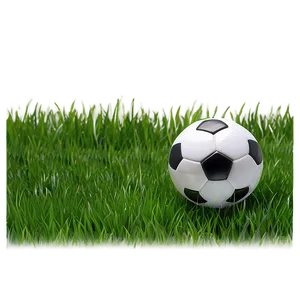 Soccer Ball On Grass Png Vwu PNG image