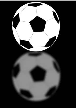 Soccer Ball Reflection Black Background PNG image