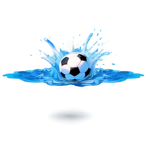 Soccer Ball Splash Water Png 06242024 PNG image