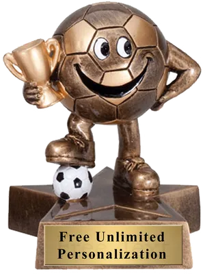 Soccer Ball Trophywith Cup PNG image