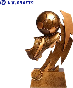 Soccer Balland Cleat Trophy PNG image