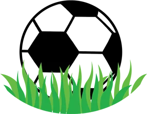 Soccer Ballin Grass Vector PNG image