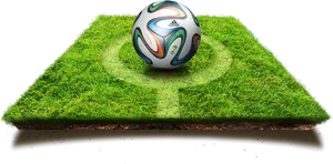 Soccer Ballon Grass Cross Section PNG image