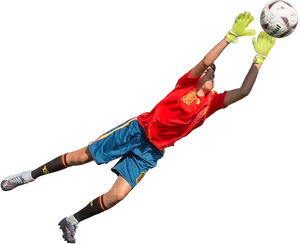 Soccer_ Goalkeeper_ Mid_ Air_ Save.png PNG