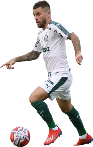 Soccer Player Action Shot PNG
