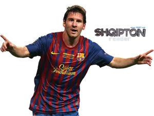 Soccer_ Player_ Celebration_ Barcelona_ Jersey.png PNG image