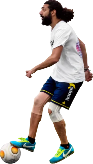 Soccer Player Controling Ball PNG image