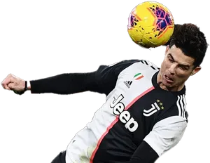 Soccer_ Player_ Heading_ Ball_ Action_ Shot PNG image