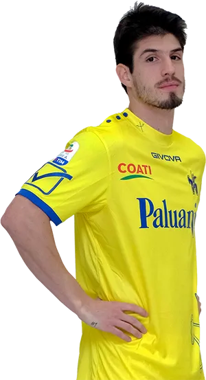 Soccer_ Player_in_ Yellow_ Kit PNG image