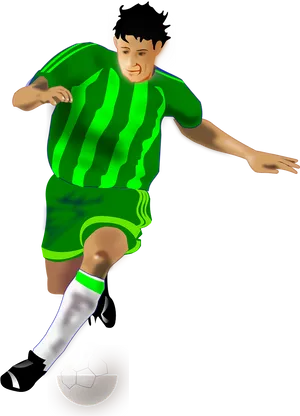 Soccer_ Player_ Kicking_ Ball_ Clipart PNG image