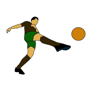Soccer Player Kicking Ball Illustration