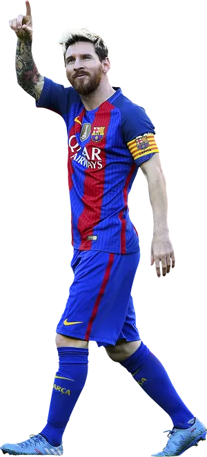 Soccer_ Player_ Pointing_ Upward PNG image