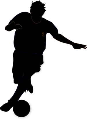 Soccer Player Silhouette Dark Background