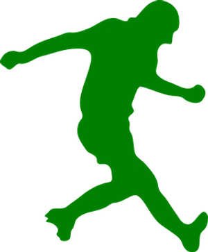 Soccer Player Silhouette Green