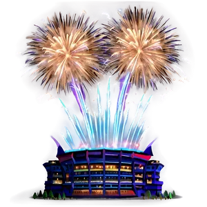 Soccer Stadium Fireworks Celebration PNG 06252024
