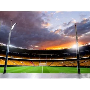 Soccer Stadium Sunset Silhouette Png 06252024 PNG image