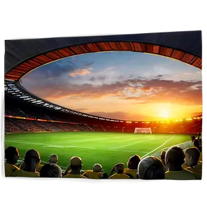 Soccer Stadium Sunset Silhouette Png Xoo PNG image