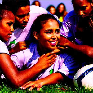 Soccer Team Huddle PNG Pav