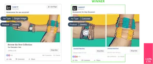 Social Media Ad Comparison Jewelry PNG image