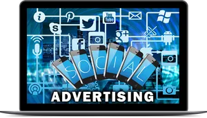 Social Media Advertising Concept PNG image