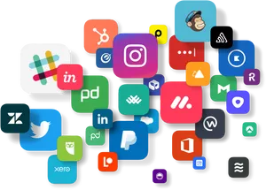 Social Media Apps Collage PNG image