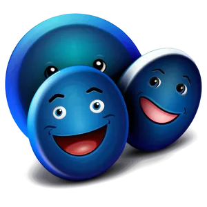 Social Media Blue Emojis PNG 24