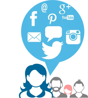 Social Media Communication Bubble PNG image