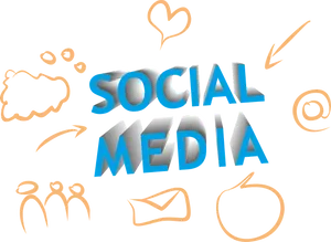 Social Media Concept Illustration PNG image