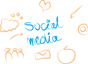 Social Media Concepts Illustration PNG image