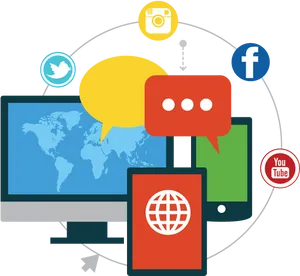 Social Media Connectivity Illustration