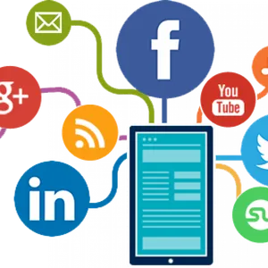 Social Media Connectivity Illustration PNG image