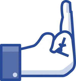Social Media Dislike Gesture PNG image