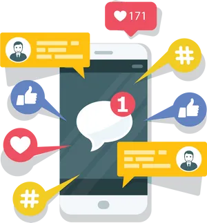 Social Media Engagement Clipart