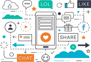 Social Media Engagement Concept