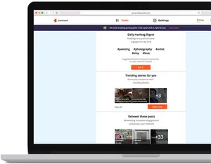 Social Media Engagement Dashboard Screenshot PNG