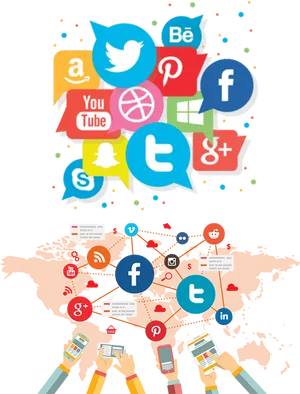 Social Media Global Influence PNG image