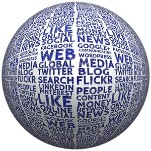 Social Media Globe PNG image