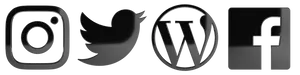 Social Media Icons Black Background