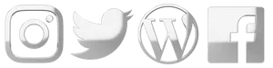 Social Media Icons Blackand White