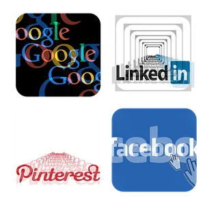Social Media Icons Collage