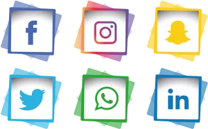 Social Media Icons Collection PNG image