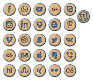 Social Media Icons Cookie Style