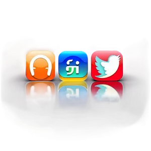 Social Media Icons For Apps PNG Iob
