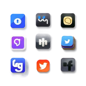 Social Media Icons For Dark Mode PNG Ehd51