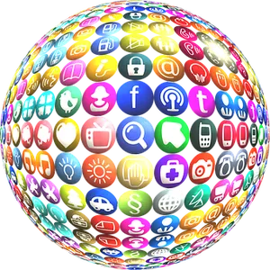 Social Media Icons Globe